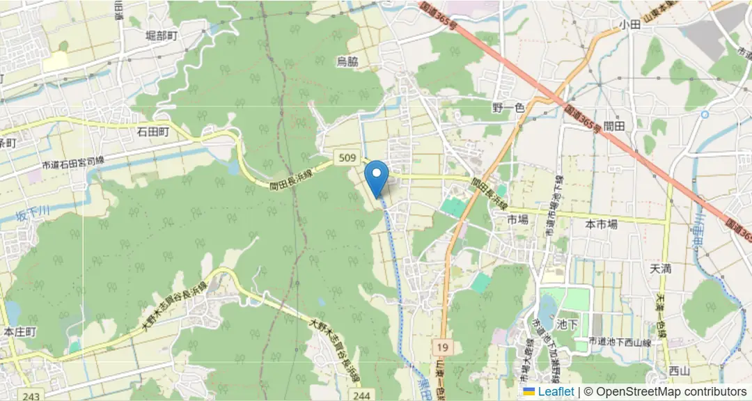 会場の地図（OpenStreetMap）