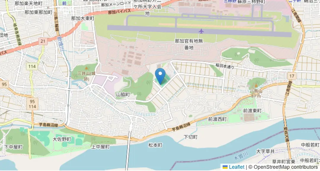会場の地図（OpenStreetMap）