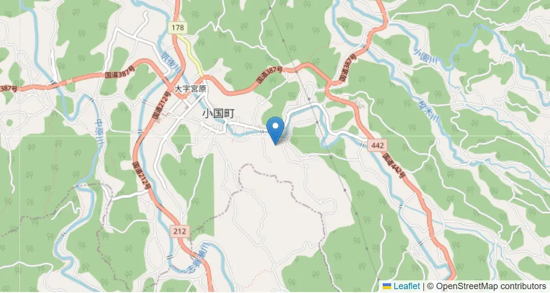 会場の地図（OpenStreetMap）