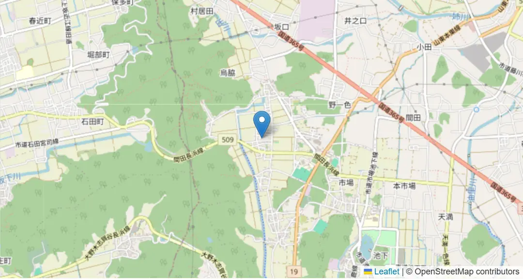 会場の地図（OpenStreetMap）