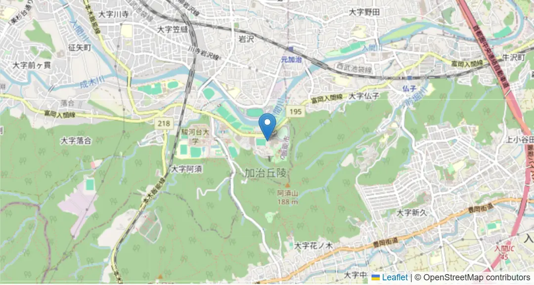 会場の地図（OpenStreetMap）