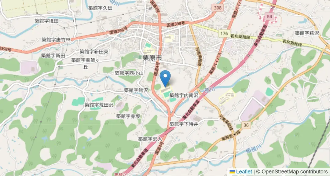 会場の地図（OpenStreetMap）