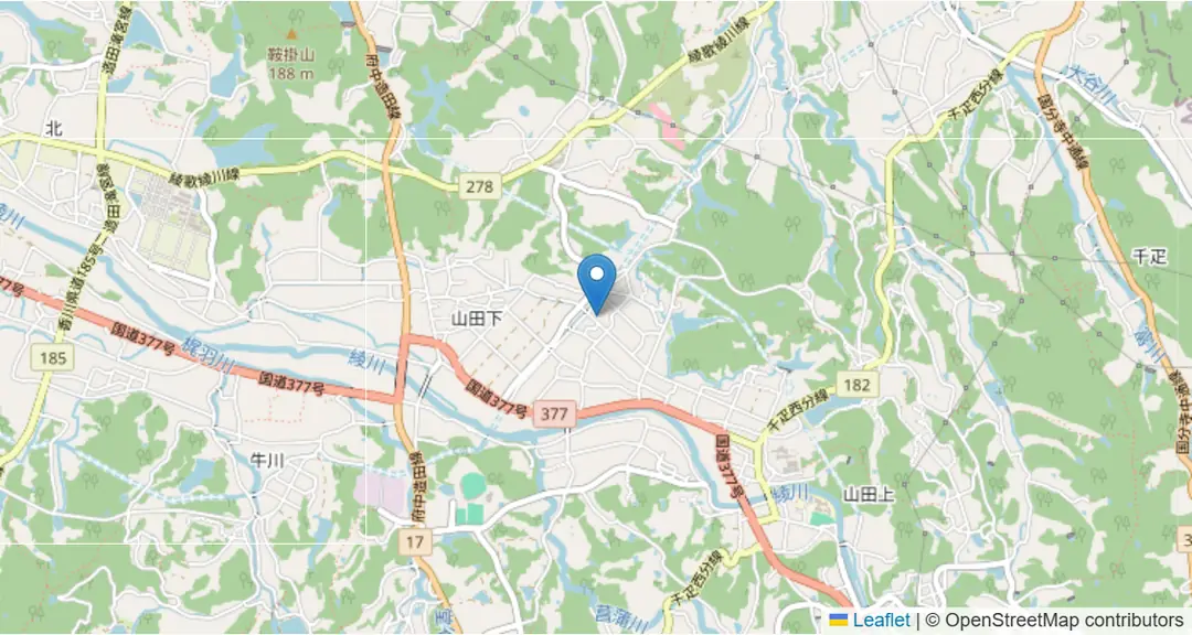 会場の地図（OpenStreetMap）