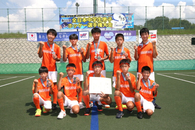 第55回 全日本中学生選手権大会
男子準優勝・日光市立東原中学校 (栃木県)
2025/8/18 Photo by 佐藤茂樹