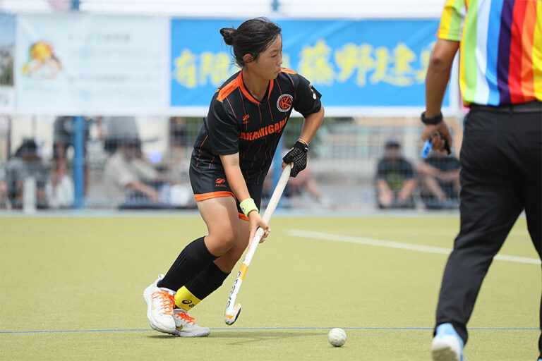 第56回 全日本中学生女子選手権大会 大会最終日 決勝戦 (かかみがはらホッケークラブ vs 朝日中学校) の様子 (2026/8/17) Photo by 佐藤茂樹