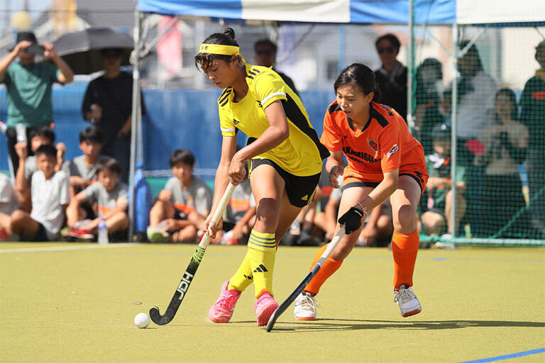 第56回 全日本中学生女子選手権大会 大会最終日 準決勝 (かかみがはらホッケークラブ vs 今市中学校) の様子 (2026/8/17) Photo by 佐藤茂樹